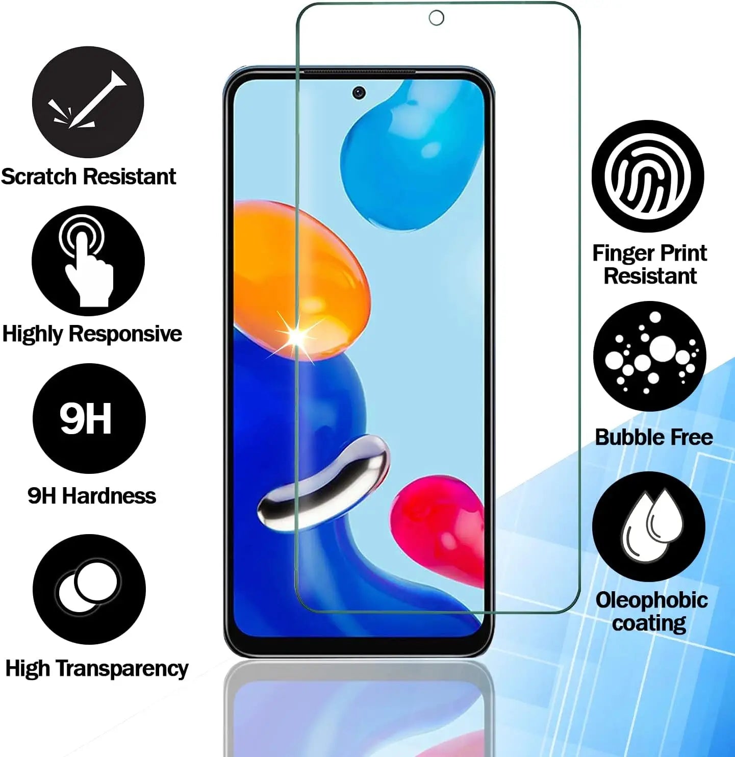 For Galaxy A53 Screen Protector Samsung, Tempered Glass HD 9H High Aluminum Transparent Clear Anti Scratch