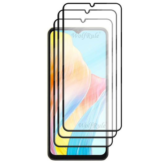 6-in-1 For OPPO A38 Glass For OPPO A38 Tempered Glass 9H HD Full Cover Glue Protective Screen Protector OPPO A38 A 38 Lens Glass