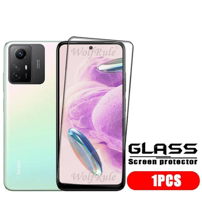 4PCS Full Cover Glass For Redmi Note 12S Glass Xiaomi Redmi Note 12S Tempered Glass HD 9H Full Screen Protector Redmi Note 12S