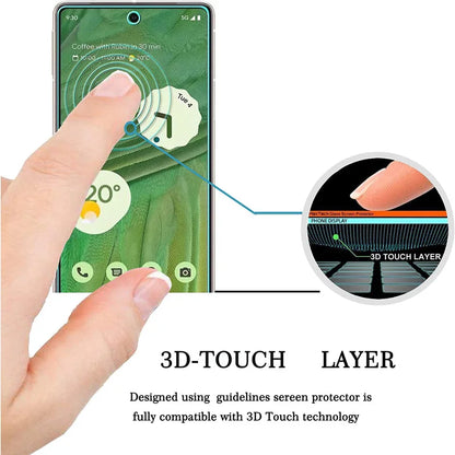 4PCS Tempered Glass for Google Pixel 9 8 Pro 8A 7 7A 6 6A 5 5A 4A 4 XL 3 9H Protective Transparent Screen Protector Film Glass